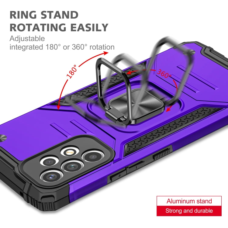 Magnetic Armor Shockproof TPU + PC Phone Case with Metal Ring Holder For Samsung Galaxy A33