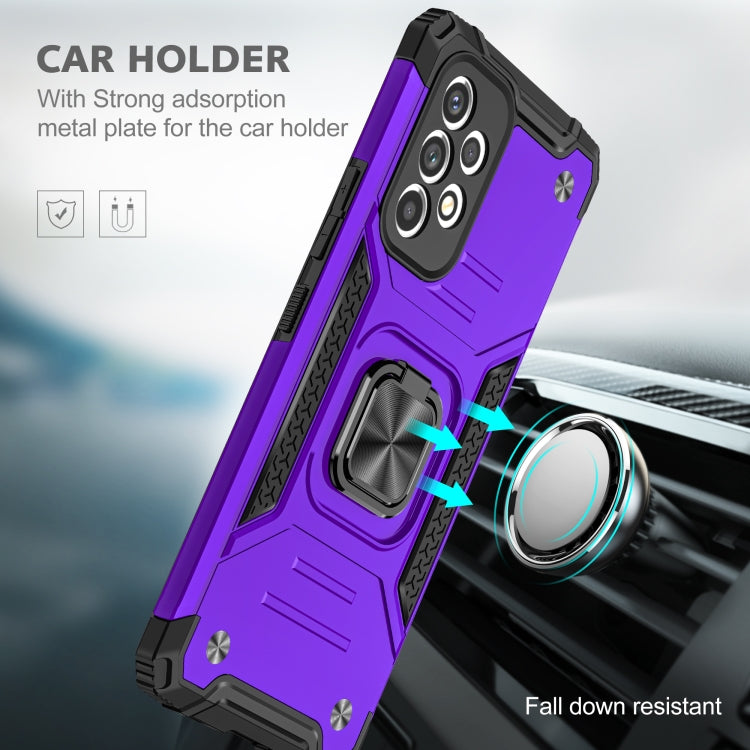 Magnetic Armor Shockproof TPU + PC Phone Case with Metal Ring Holder For Samsung Galaxy A33