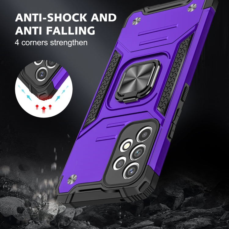 Magnetic Armor Shockproof TPU + PC Phone Case with Metal Ring Holder For Samsung Galaxy A33