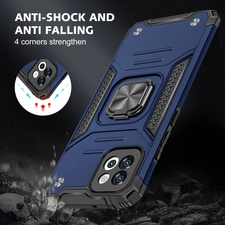 For Samsung Galaxy A03 166mm Magnetic Armor TPU + PC Holder Phone Case