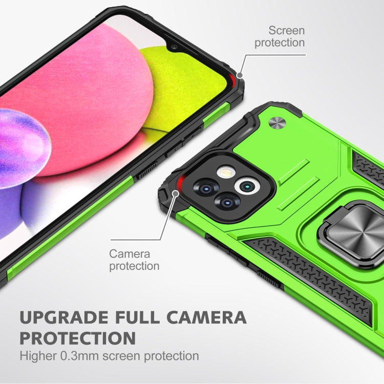 For Samsung Galaxy A03 166mm Magnetic Armor TPU + PC Holder Phone Case