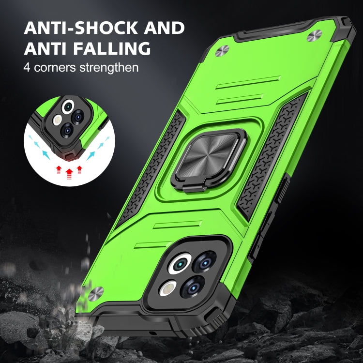 For Samsung Galaxy A03 166mm Magnetic Armor TPU + PC Holder Phone Case