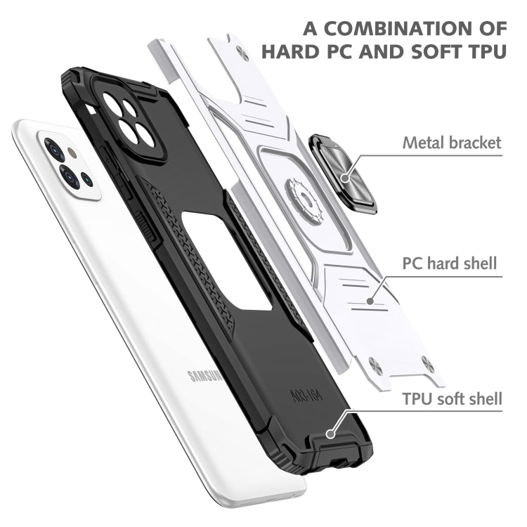 For Samsung Galaxy A03 166mm Magnetic Armor TPU + PC Holder Phone Case
