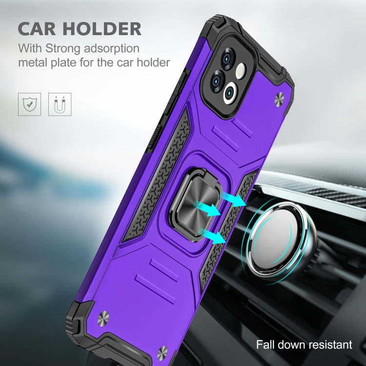 For Samsung Galaxy A03 166mm Magnetic Armor TPU + PC Holder Phone Case