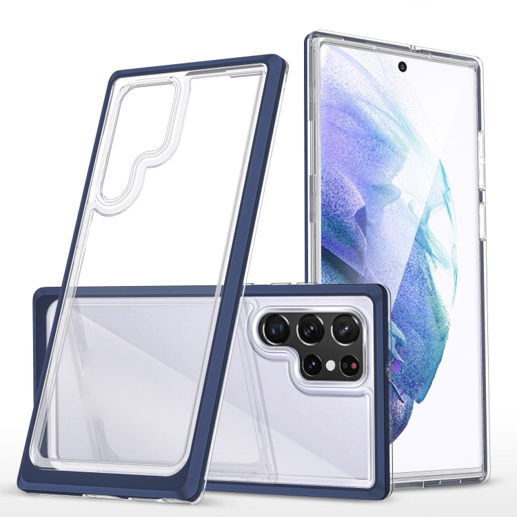 For Samsung Galaxy S22 Ultra 5G Clear Acrylic+PC+TPU Shockproof Phone Case