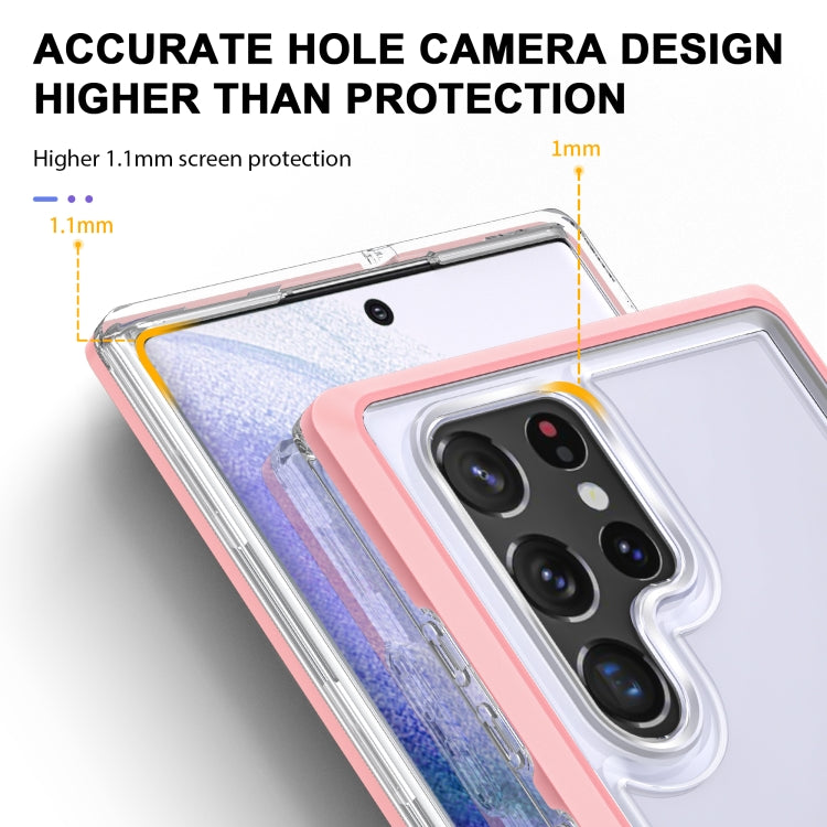 For Samsung Galaxy S22 Ultra 5G Clear Acrylic+PC+TPU Shockproof Phone Case