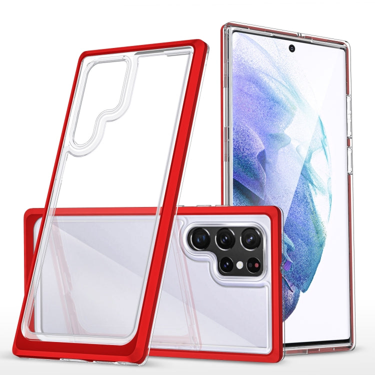 For Samsung Galaxy S22 Ultra 5G Clear Acrylic+PC+TPU Shockproof Phone Case
