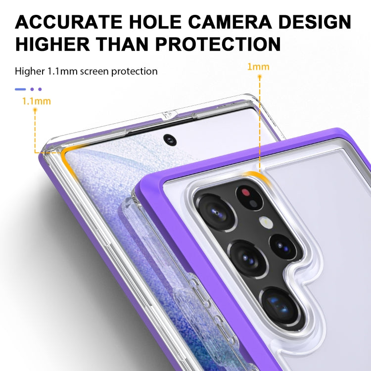 For Samsung Galaxy S22 Ultra 5G Clear Acrylic+PC+TPU Shockproof Phone Case