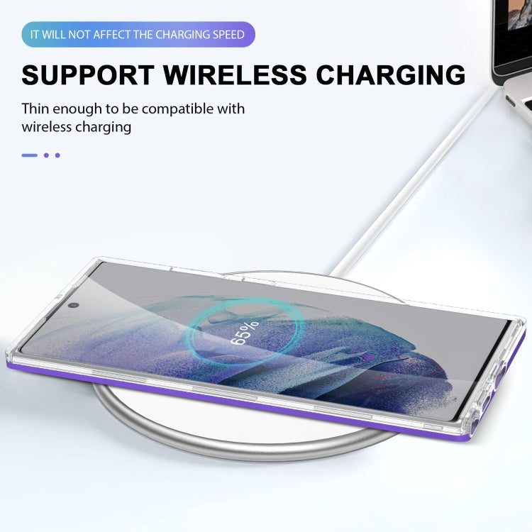 For Samsung Galaxy S22 Ultra 5G Clear Acrylic+PC+TPU Shockproof Phone Case