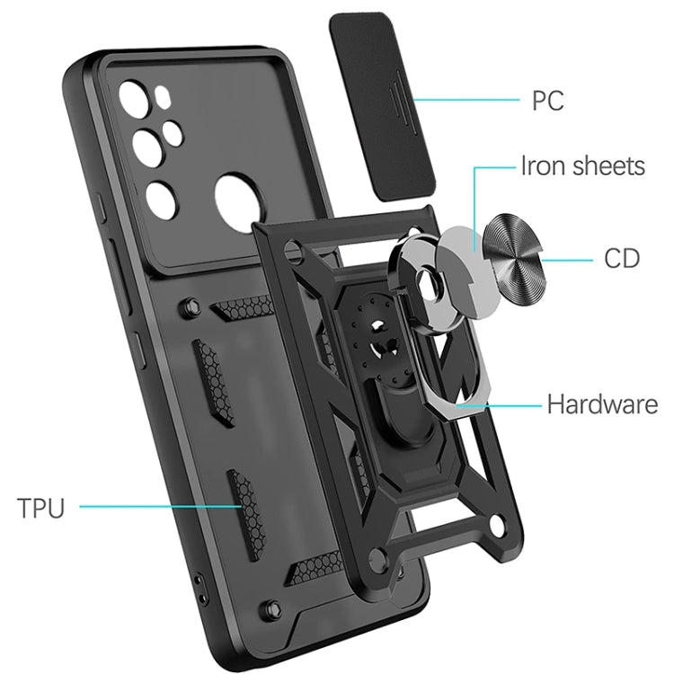 For Motorola Moto G60S Sliding Camera Cover TPU+PC Phone Case
