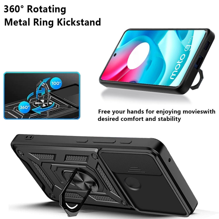 For Motorola Moto G60S Sliding Camera Cover TPU+PC Phone Case