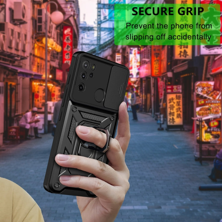 For Motorola Moto G60S Sliding Camera Cover TPU+PC Phone Case