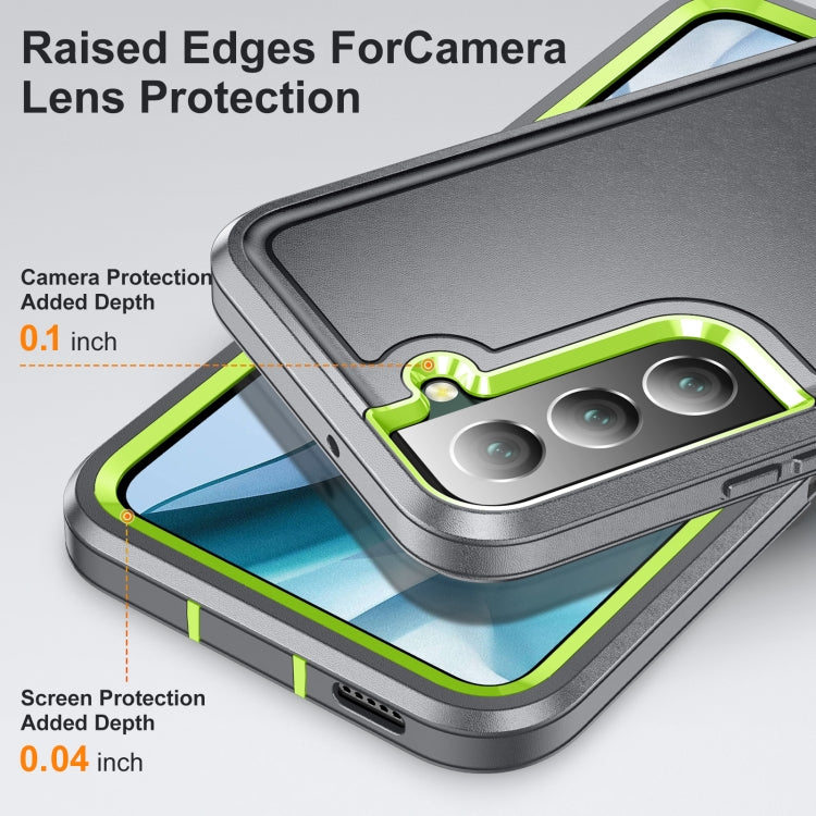 For Samsung Galaxy S22+ 5G 3 in 1 Rugged Holder Phone Case