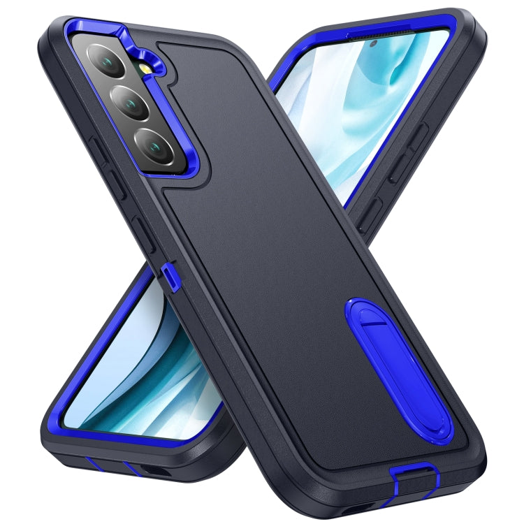 For Samsung Galaxy S22+ 5G 3 in 1 Rugged Holder Phone Case