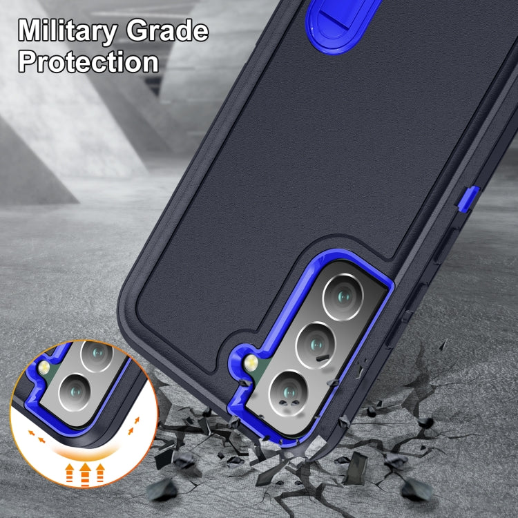 For Samsung Galaxy S22+ 5G 3 in 1 Rugged Holder Phone Case