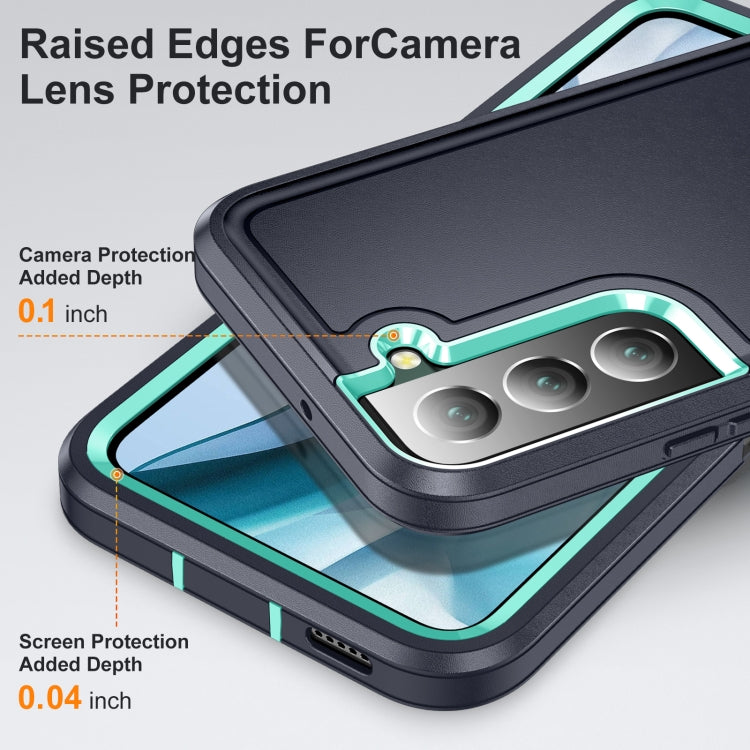 For Samsung Galaxy S22+ 5G 3 in 1 Rugged Holder Phone Case