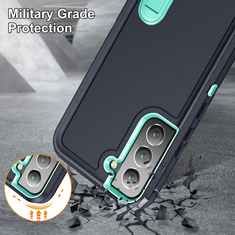 For Samsung Galaxy S22+ 5G 3 in 1 Rugged Holder Phone Case
