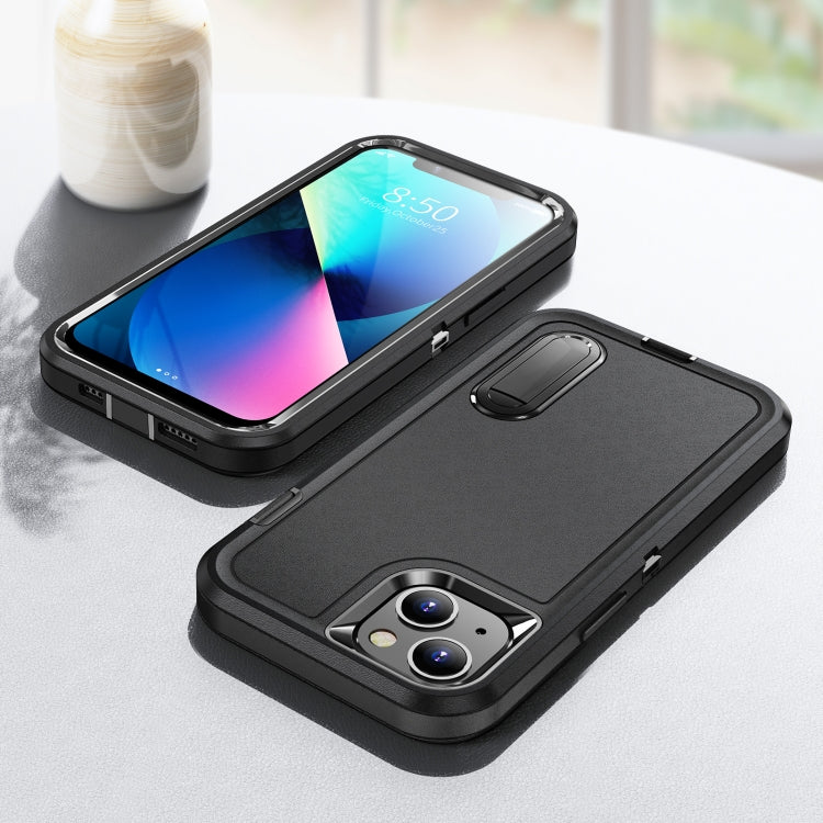For iPhone 13 mini 3 in 1 Rugged Holder Phone Case