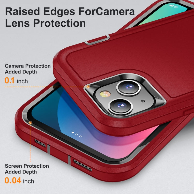 For iPhone 13 mini 3 in 1 Rugged Holder Phone Case