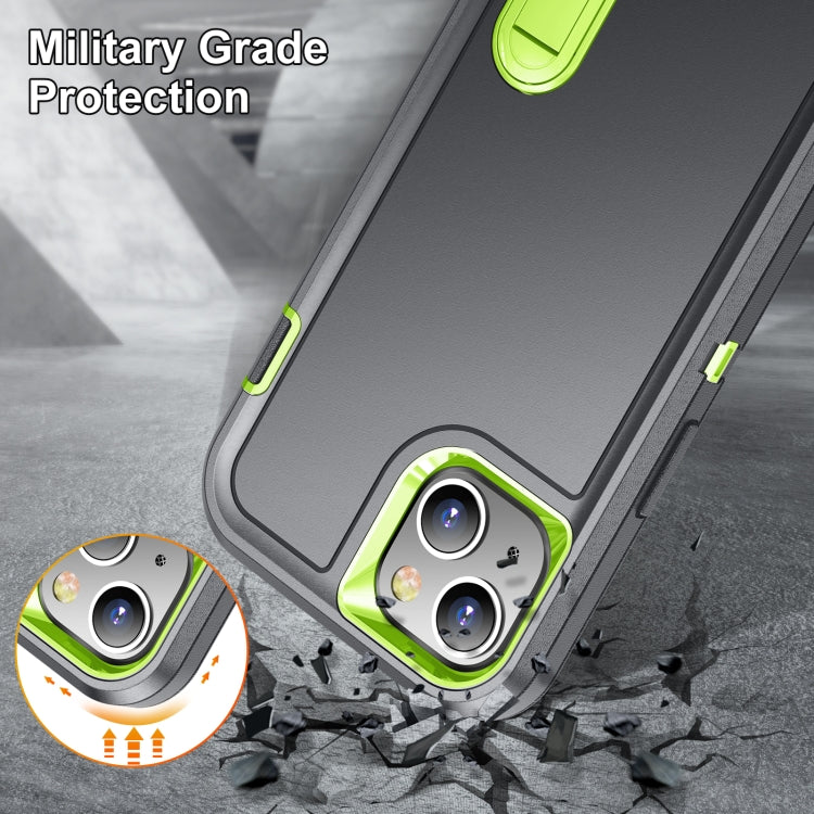 For iPhone 13 mini 3 in 1 Rugged Holder Phone Case