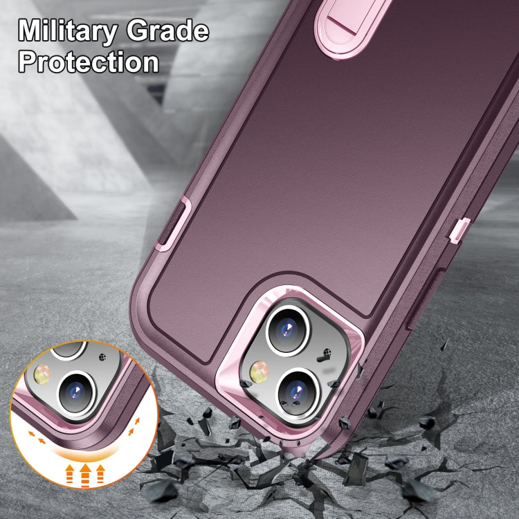 For iPhone 13 mini 3 in 1 Rugged Holder Phone Case