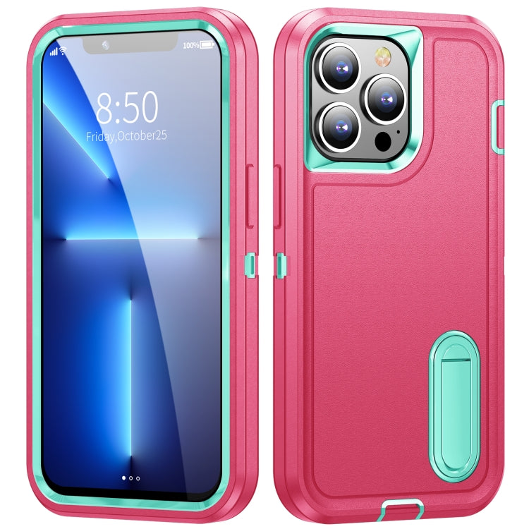 For iPhone 12 Pro Max 3 in 1 Rugged Holder Phone Case