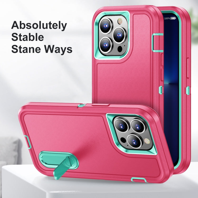 For iPhone 12 Pro Max 3 in 1 Rugged Holder Phone Case