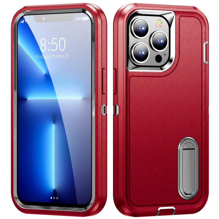 For iPhone 12 Pro Max 3 in 1 Rugged Holder Phone Case