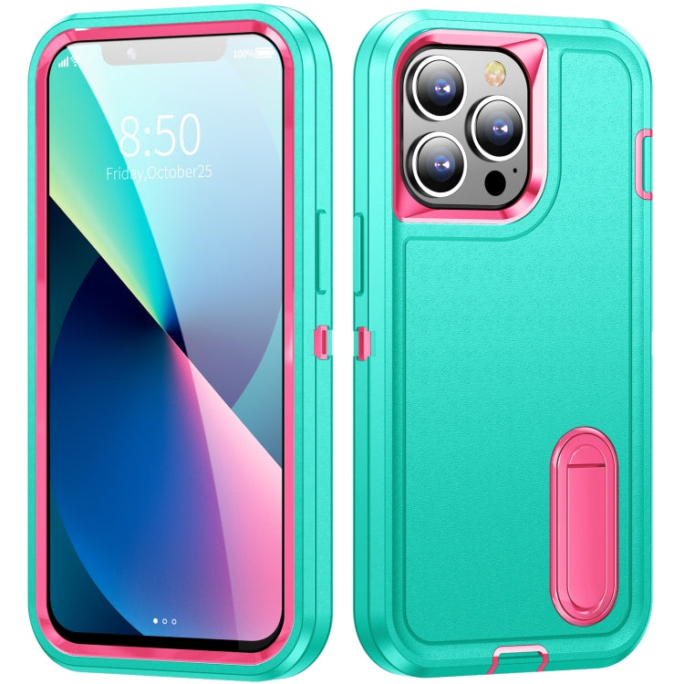 For iPhone 12 Pro Max 3 in 1 Rugged Holder Phone Case