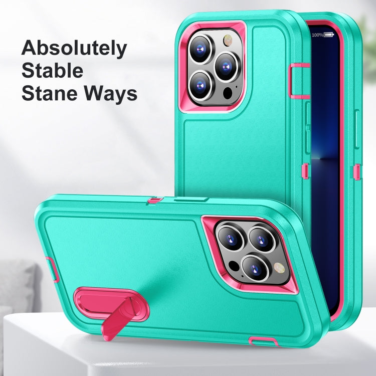 For iPhone 12 Pro Max 3 in 1 Rugged Holder Phone Case