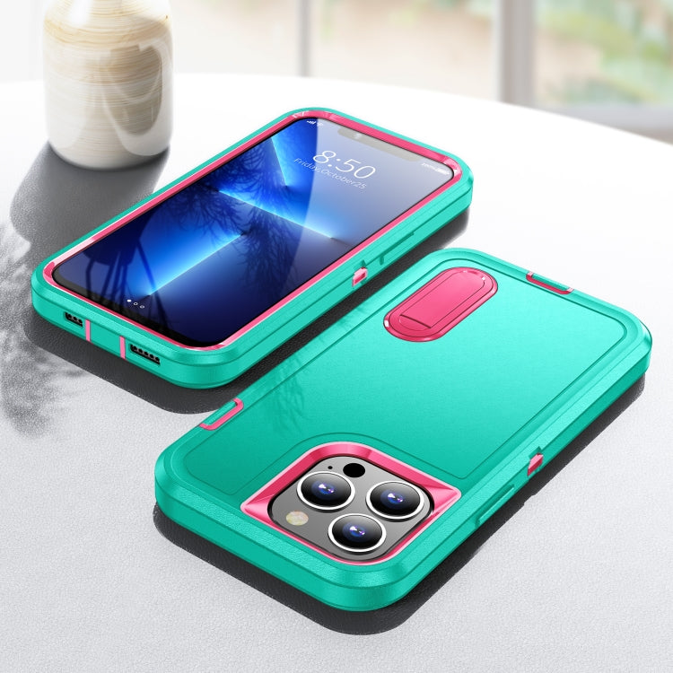 For iPhone 12 Pro Max 3 in 1 Rugged Holder Phone Case