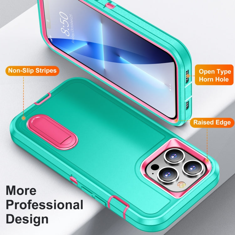 For iPhone 12 Pro Max 3 in 1 Rugged Holder Phone Case