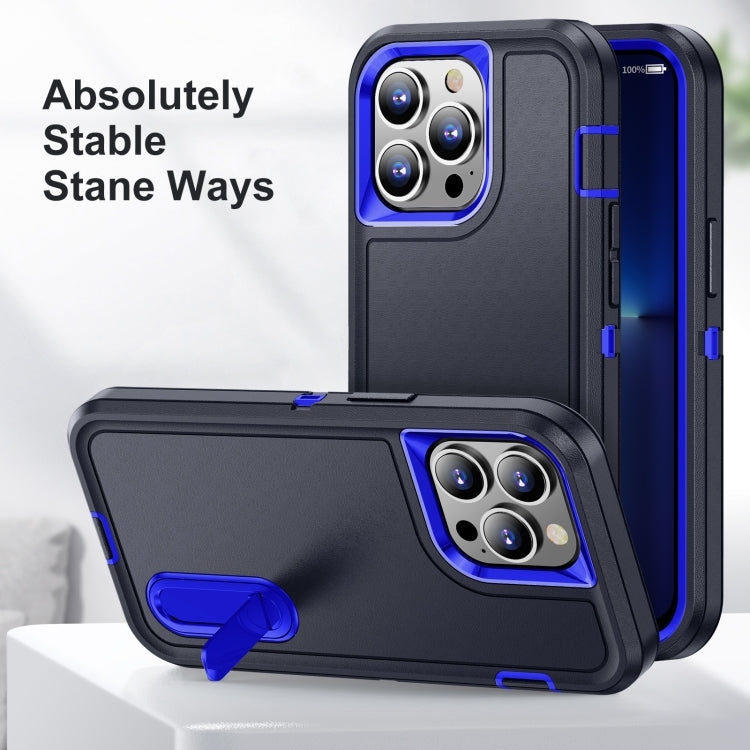 For iPhone 12 Pro Max 3 in 1 Rugged Holder Phone Case
