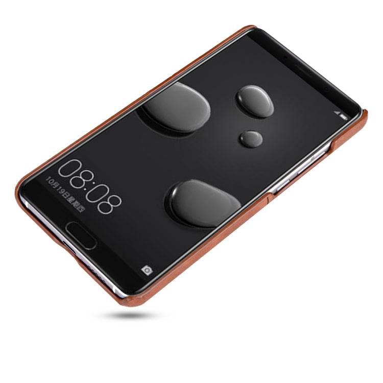For Huawei Mate 10 Calf Texture PU + PC Protective Case with Card Slots(Coffee)