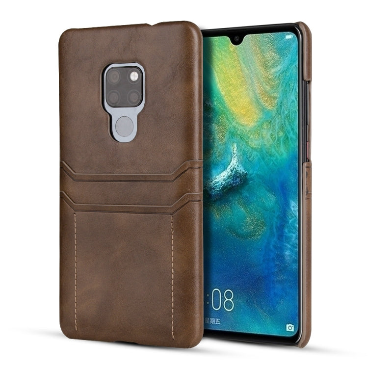 For Huawei Mate 20 X Calf Texture PU + PC Protective Case with Card Slots