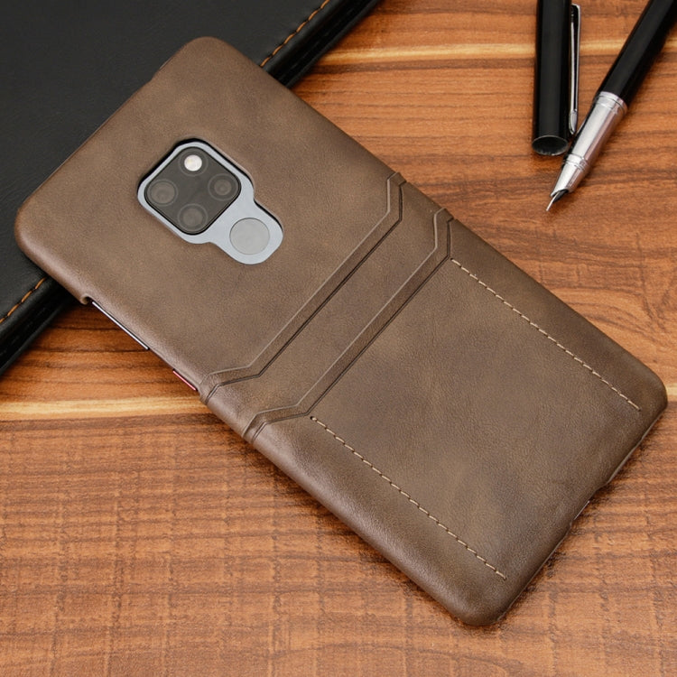 For Huawei Mate 20 X Calf Texture PU + PC Protective Case with Card Slots