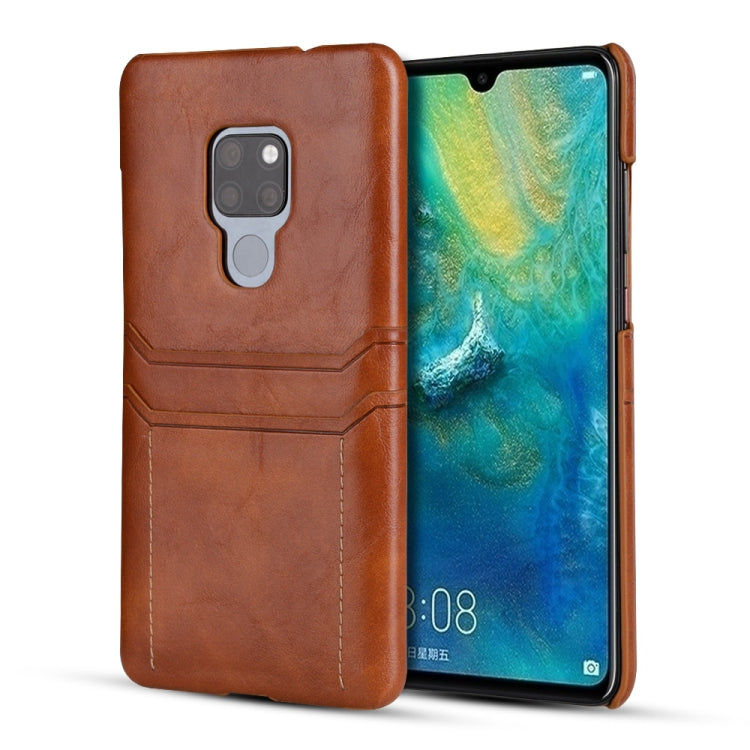 For Huawei Mate 20 X Calf Texture PU + PC Protective Case with Card Slots