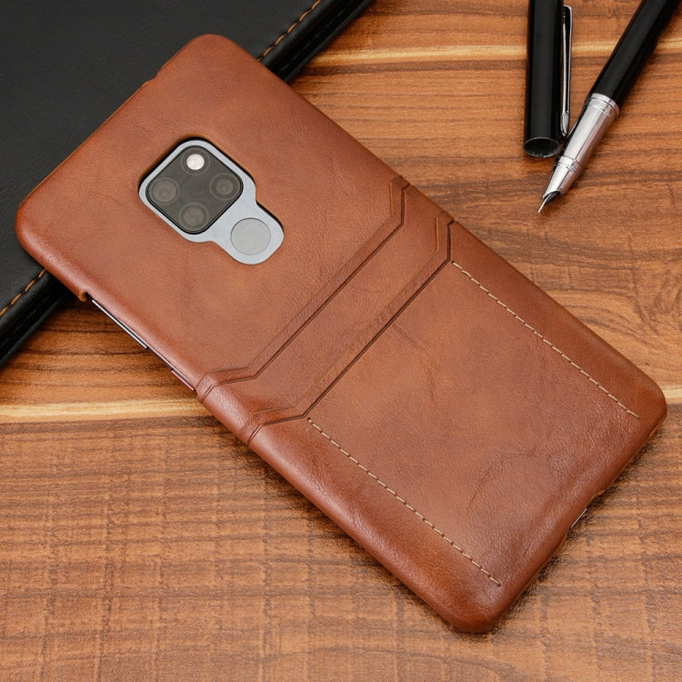 For Huawei Mate 20 X Calf Texture PU + PC Protective Case with Card Slots