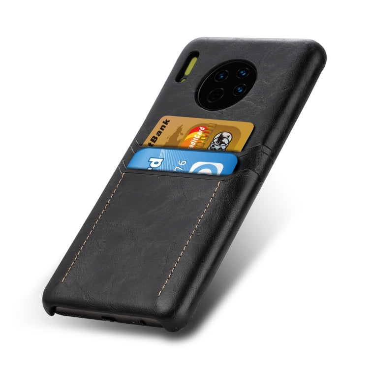 For Huawei Mate 30 Pro Calf Texture PU + PC Protective Case with Card Slots(Brown)