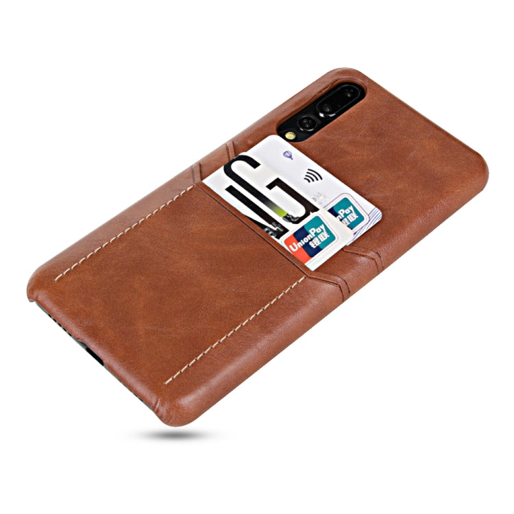 For Huawei P20 Pro Calf Texture PU + PC Protective Case with Card Slots
