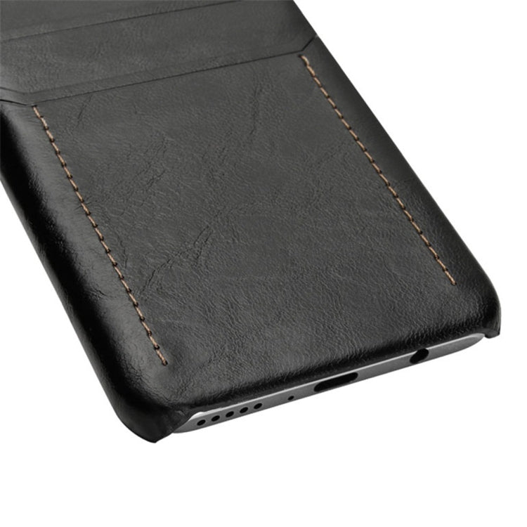 For Huawei P30 Lite / nova 4e Calf Texture PU + PC Protective Case with Card Slots(Coffee)