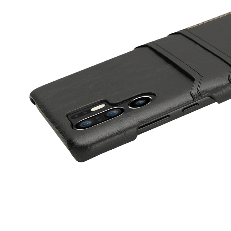 For Huawei P30 Pro Calf Texture PU + PC Protective Case with Card Slots