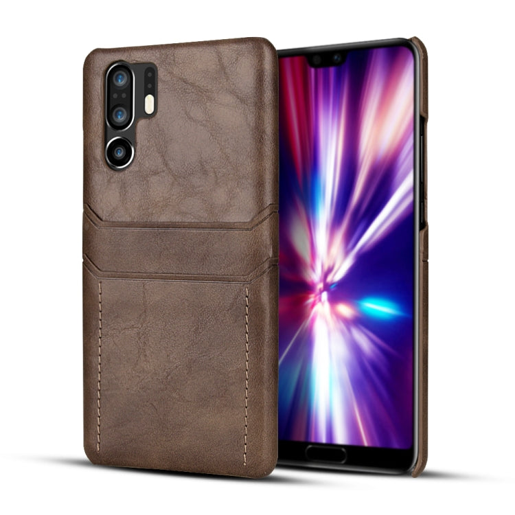 For Huawei P30 Pro Calf Texture PU + PC Protective Case with Card Slots