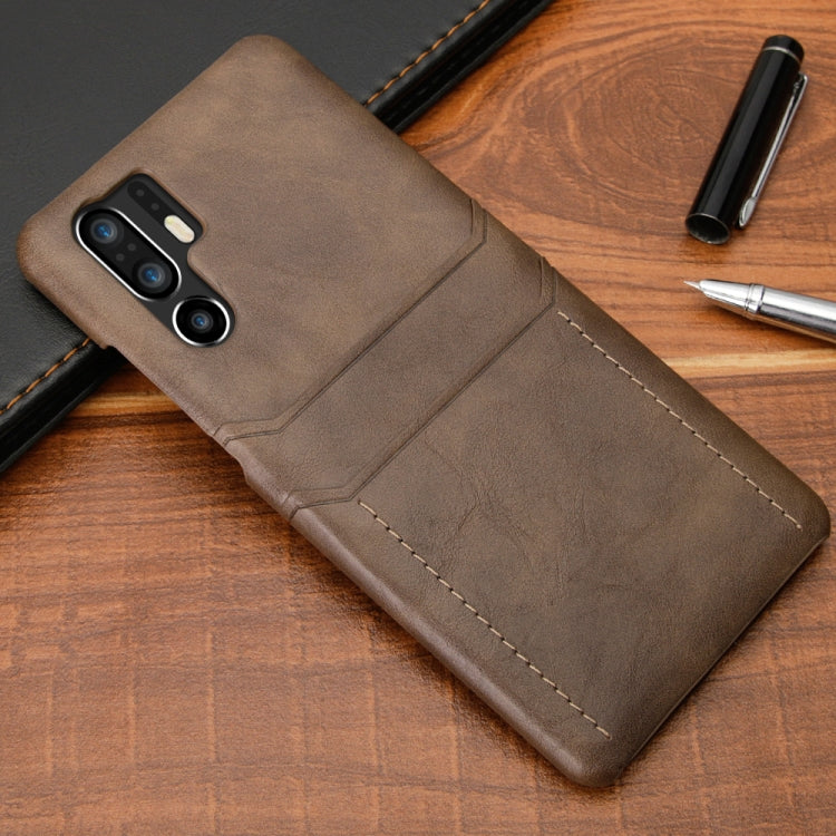 For Huawei P30 Pro Calf Texture PU + PC Protective Case with Card Slots