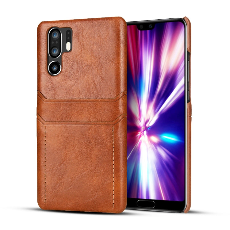 For Huawei P30 Pro Calf Texture PU + PC Protective Case with Card Slots