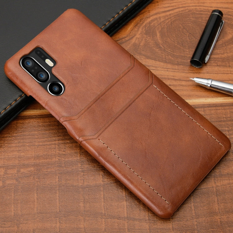 For Huawei P30 Pro Calf Texture PU + PC Protective Case with Card Slots