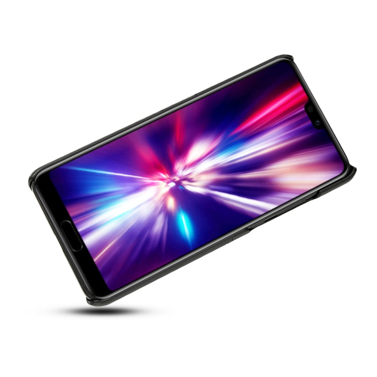 For Huawei P30 Calf Texture PU + PC Protective Case with Card Slots(Coffee)