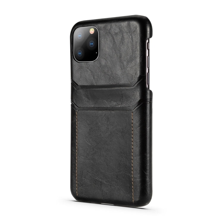 For iPhone 11 Pro Max Calf Texture PU + PC Protective Case with Card Slots