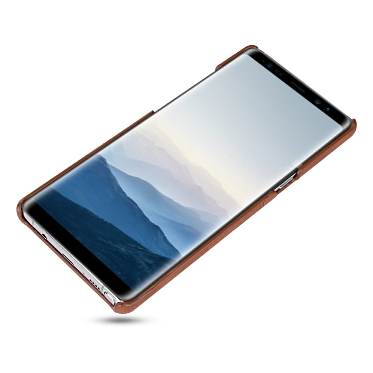 For Galaxy Note 8 Calf Texture PU + PC Protective Case with Card Slots(Black)