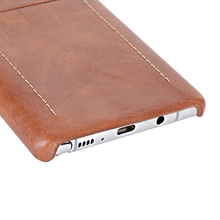 For Galaxy Note 8 Calf Texture PU + PC Protective Case with Card Slots(Black)